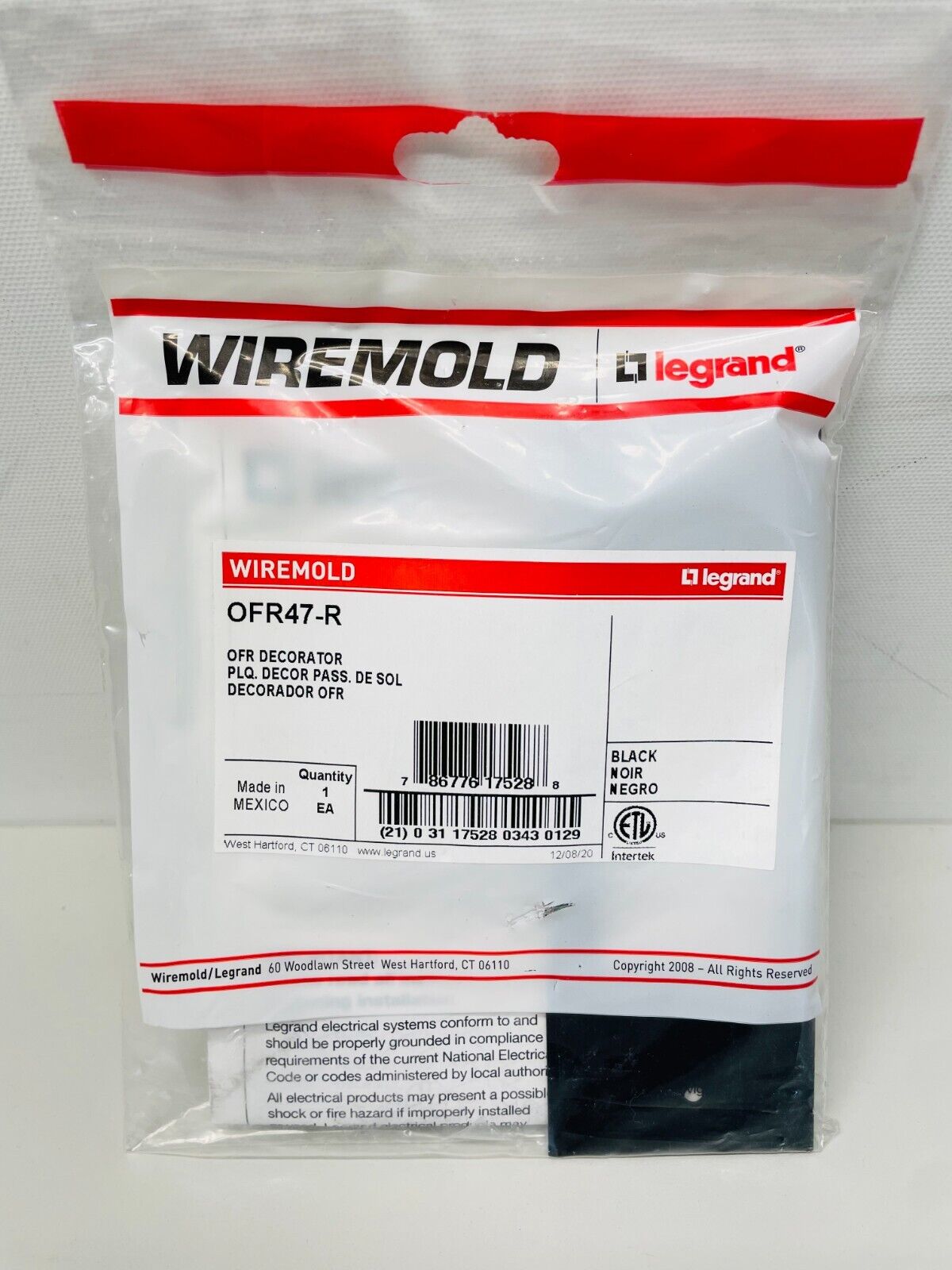 Legrand Wiremold OFR47-R OFR Series Overfloor Raceway Decorator Plate LOT OF 3