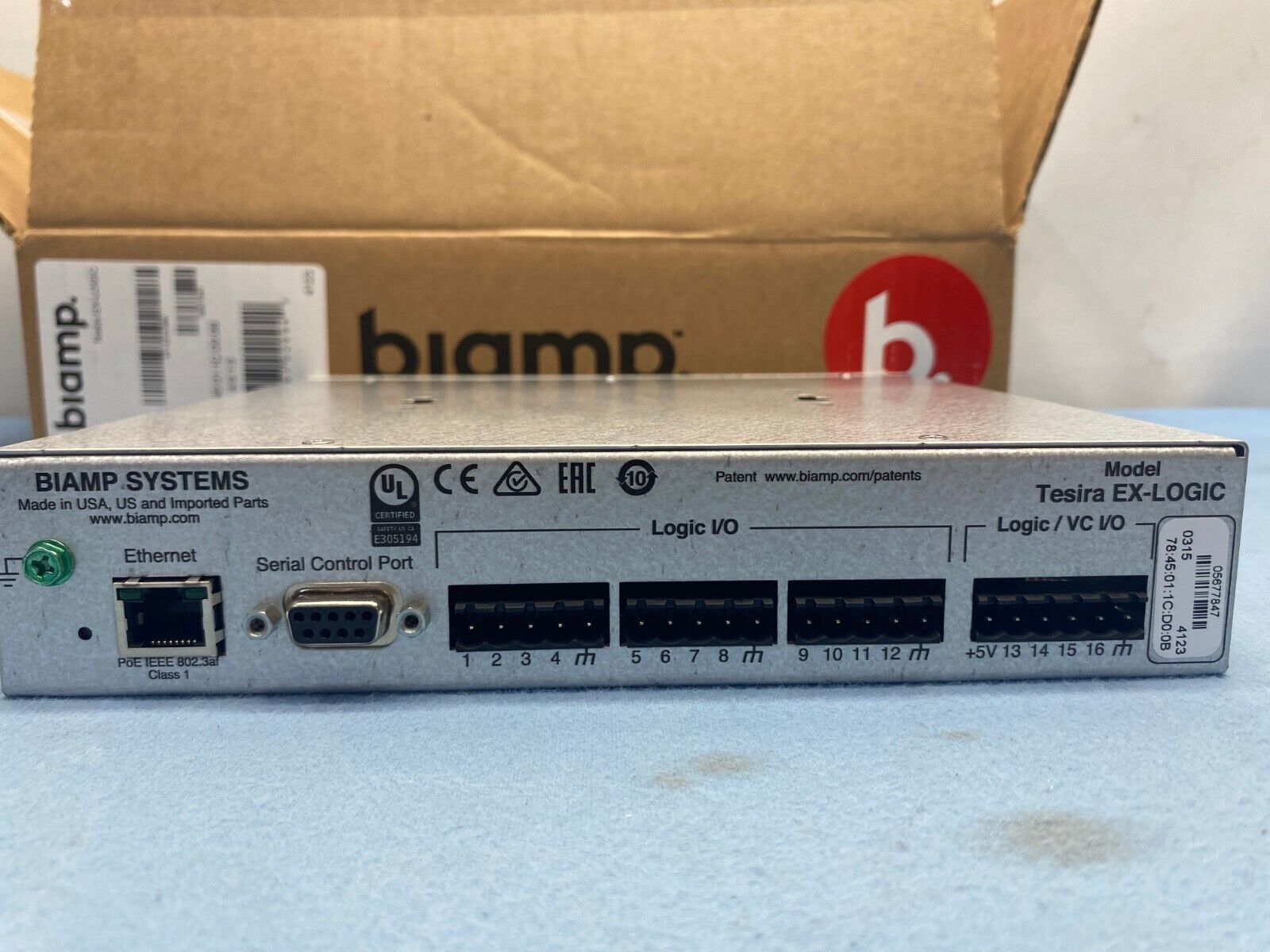 Biamp Systems Tesira Ex-Logic Half Rack Control Interface Ethernet PoE ...
