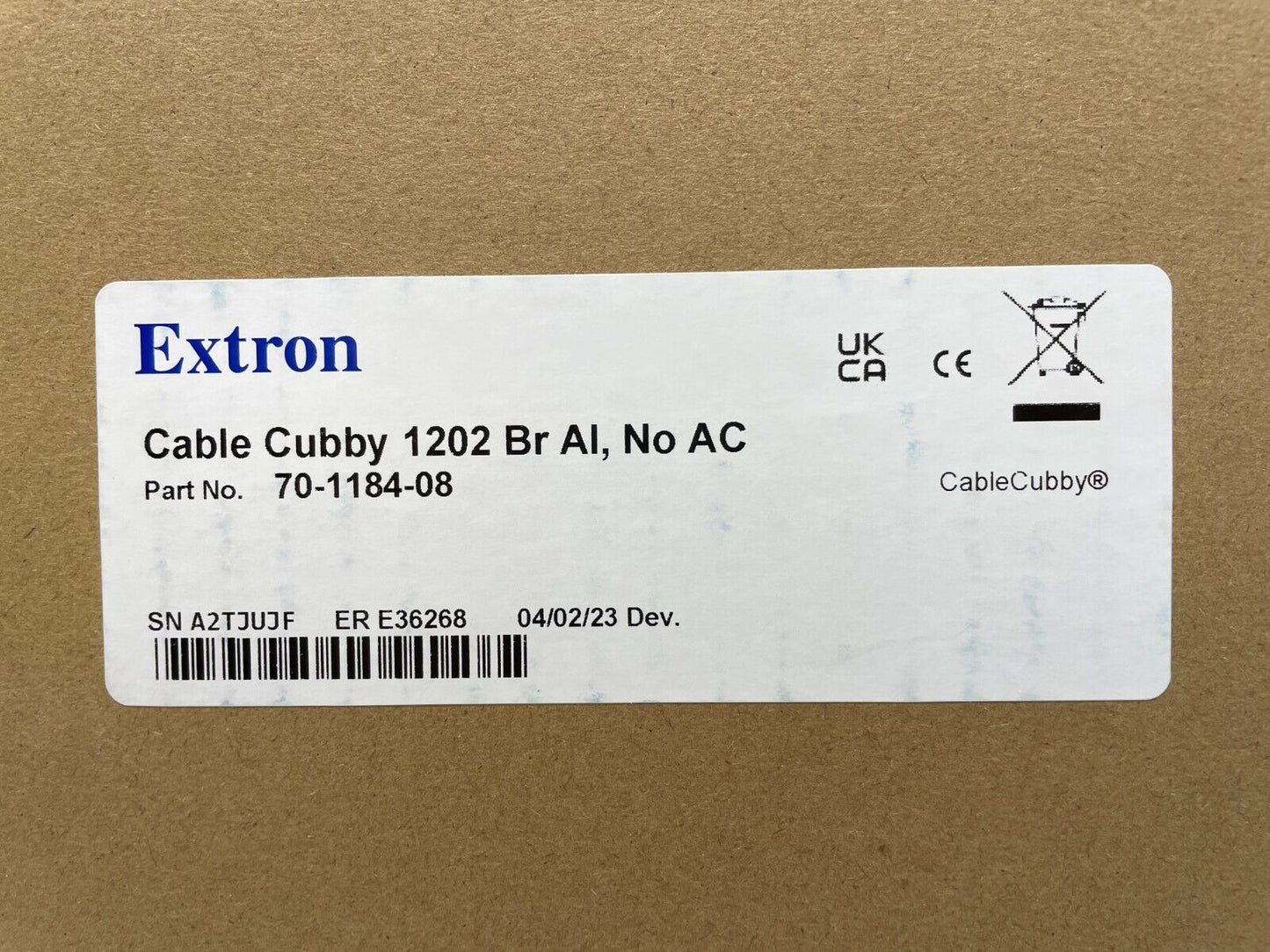 Extron Cable Cubby 1202 Cable Access Enclosure 70-1184-08