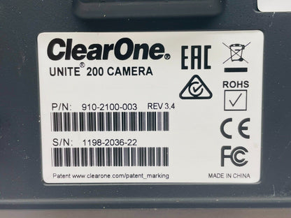 ClearOne UNITE 200 HD PTZ Camera 910-2100-003