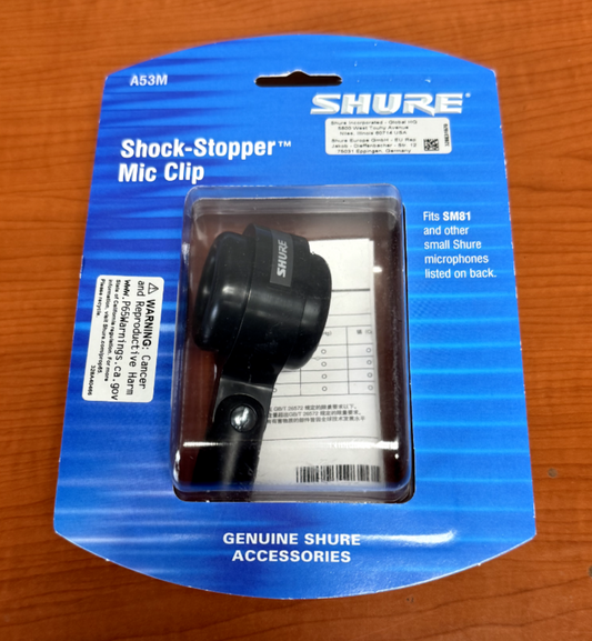 Shure A53M Isolation and Swivel Shock Stopper Microphone Mount Mic Clip NEW