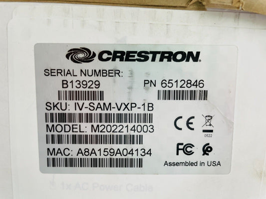 Crestron M202214003 / IV-SAM-VXP-1B 1 Beyond Automate Camera Switching Solution