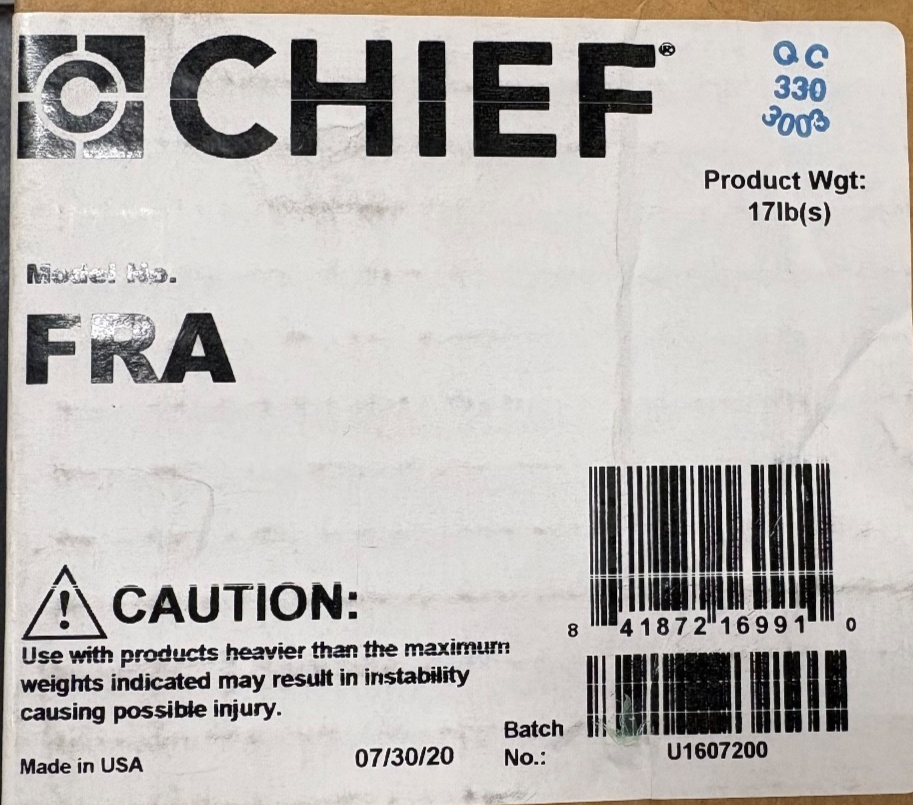 Chief Rotation Adapter Chief FRA Freestyle Rotation Adapter for ConnexSys/Fusion Mounts โ LPAV