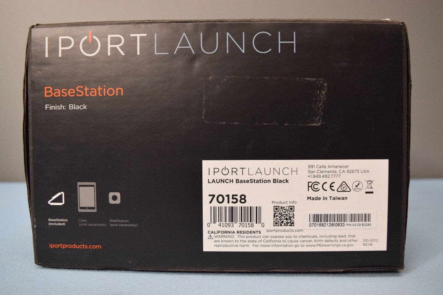 IPORT LAUNCH BASE STATION BLACK BASESTATION & POWER SUPPLY  70158