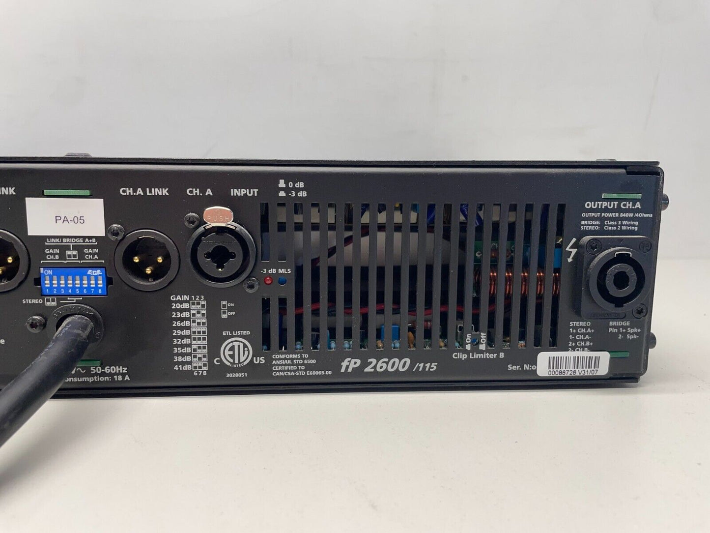 Lab Gruppen fP 2600 Power Amplifier 2600 Watt Rackmount Amp