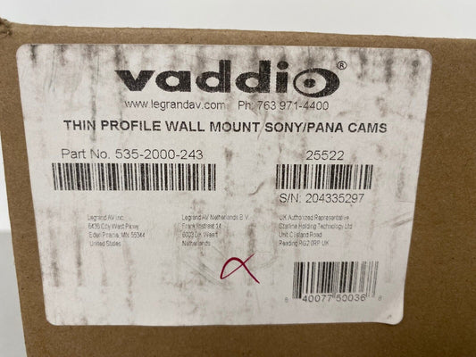 Vaddio 535-2000-243 Thin Profile Wall Mount