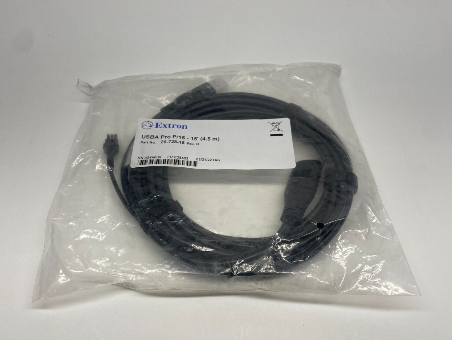 Extron 26-728-15 USB-A Plenum 5 Gbps Optical Extension Cable - 4.5'