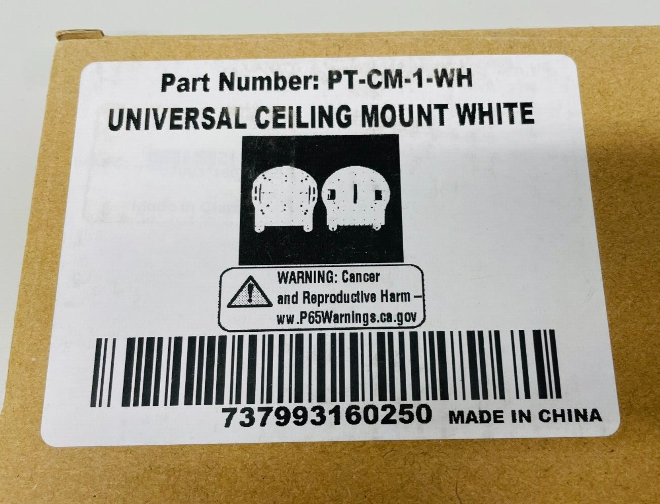 PTZOptics PT-CM-1-WH Universal Ceiling Mount - White