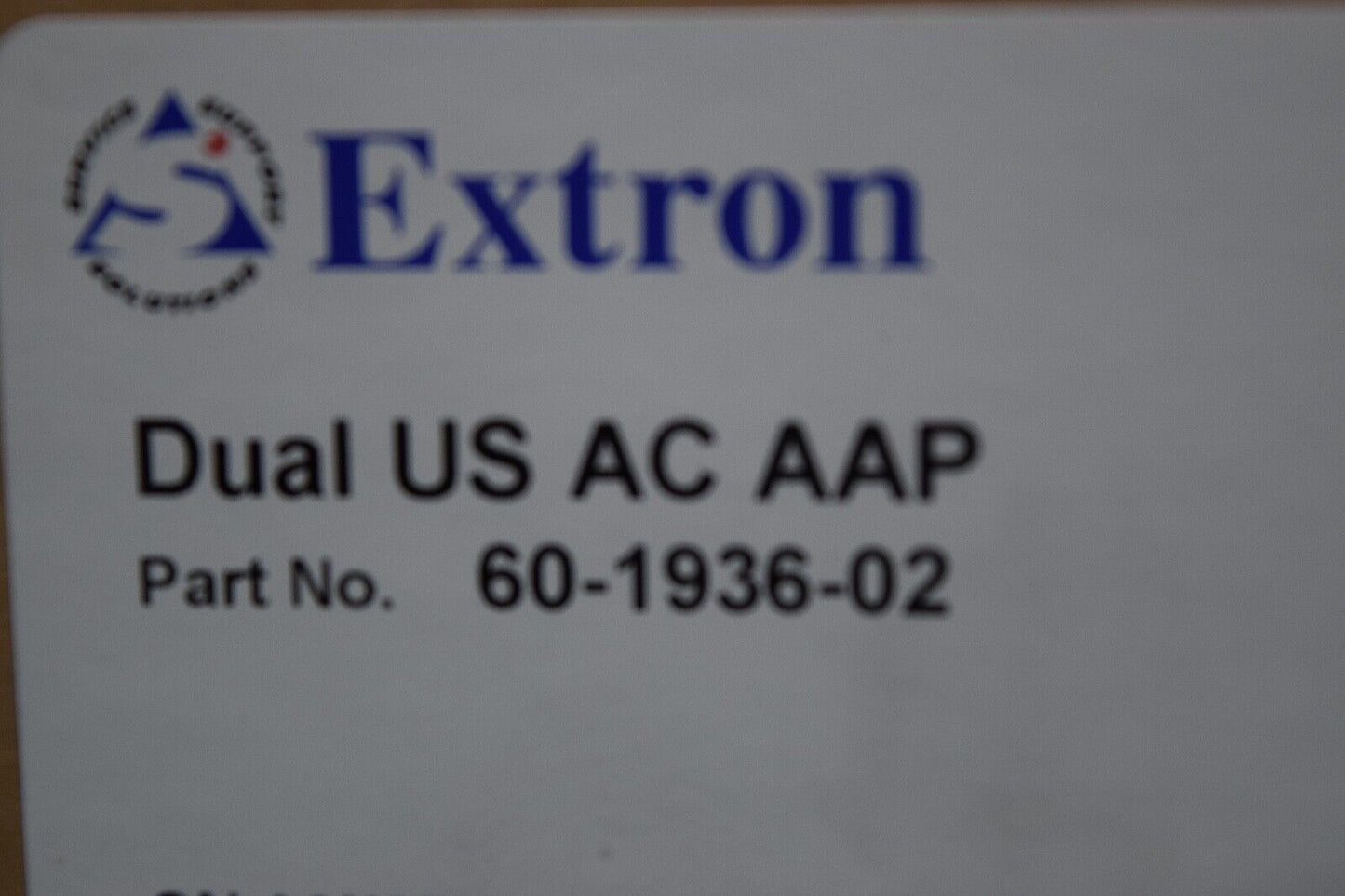 Extron Dual US AC AAP    AC Outlet Module with 9 Foot Power Cable 60-1936-02