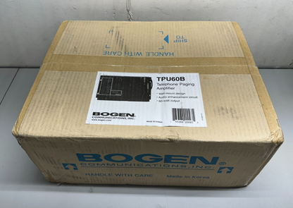 Bogen TPU60B Telephone Paging Amplifier 60-Watt Black