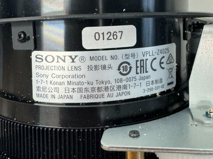 Sony VPLL-Z4025 1.9x Zoom Projection Lens for the VPL-F Series