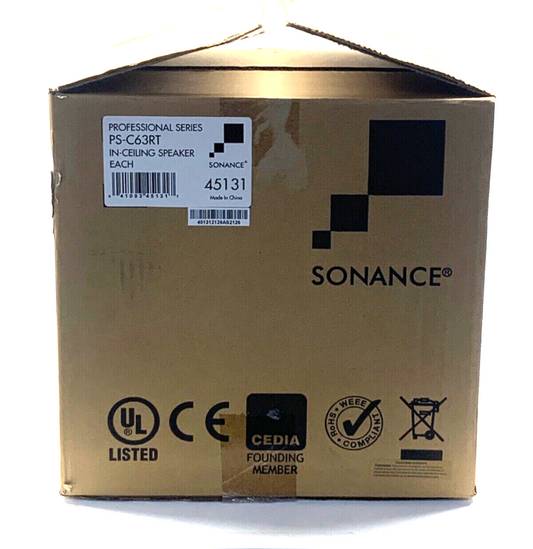 Sonance PS-C63RT (45131) 70V/100V/8 Ohm In Ceiling Single Speaker, White