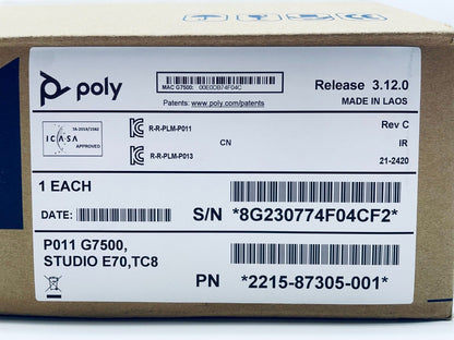 Poly 2215-87305-001 G7500 P011 Base Unit 4K Ultra-HD Vid Conferencing W/P013