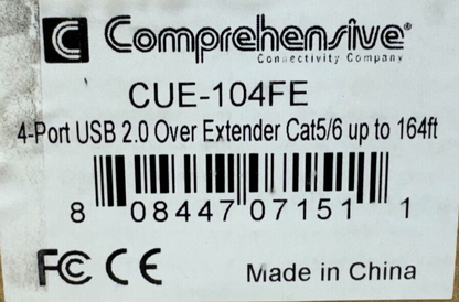 Comprehensive CUE-104FE USB 2.0 Extender with 4 Port-Hub up to 230' NEW