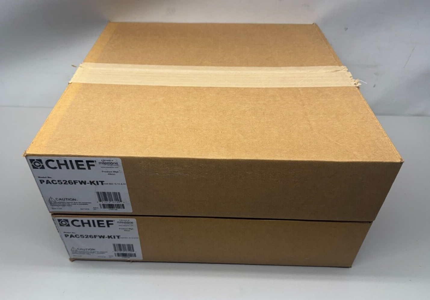 Chief PAC526FW-KIT White Flange Kit for PAC526 In Wall Box (LOT OF 2)