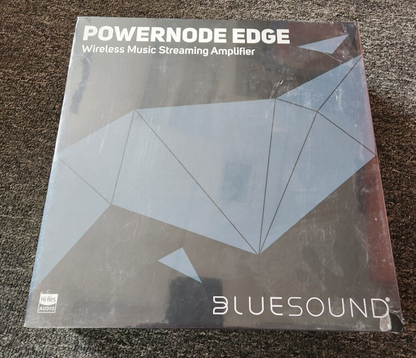 Bluesound Powernode Wireless Hi-Res Music Streamer w/80W/Ch Amp-Black, NEW