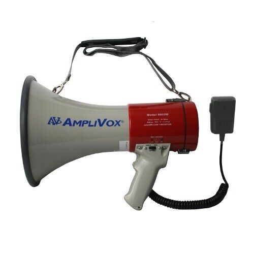 AmpliVox S602M Lightweight Mity-Meg with Microphone Megaphone Audio PA Bullhorn