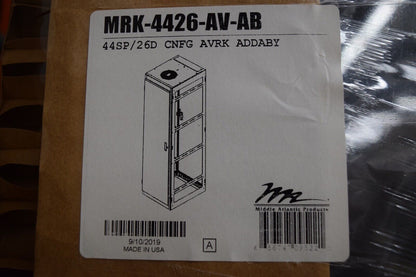 Middle Atlantic MRK-4426-AV-AB  26" Deep 44U  Audio / Video Rack Enclosure