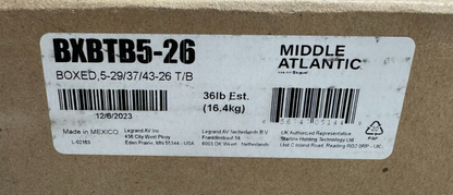 Middle Atlantic BXBTB5-26 Slim 5 Rack Top/Bottom ONLY for 5-29/37/43-26 Racks