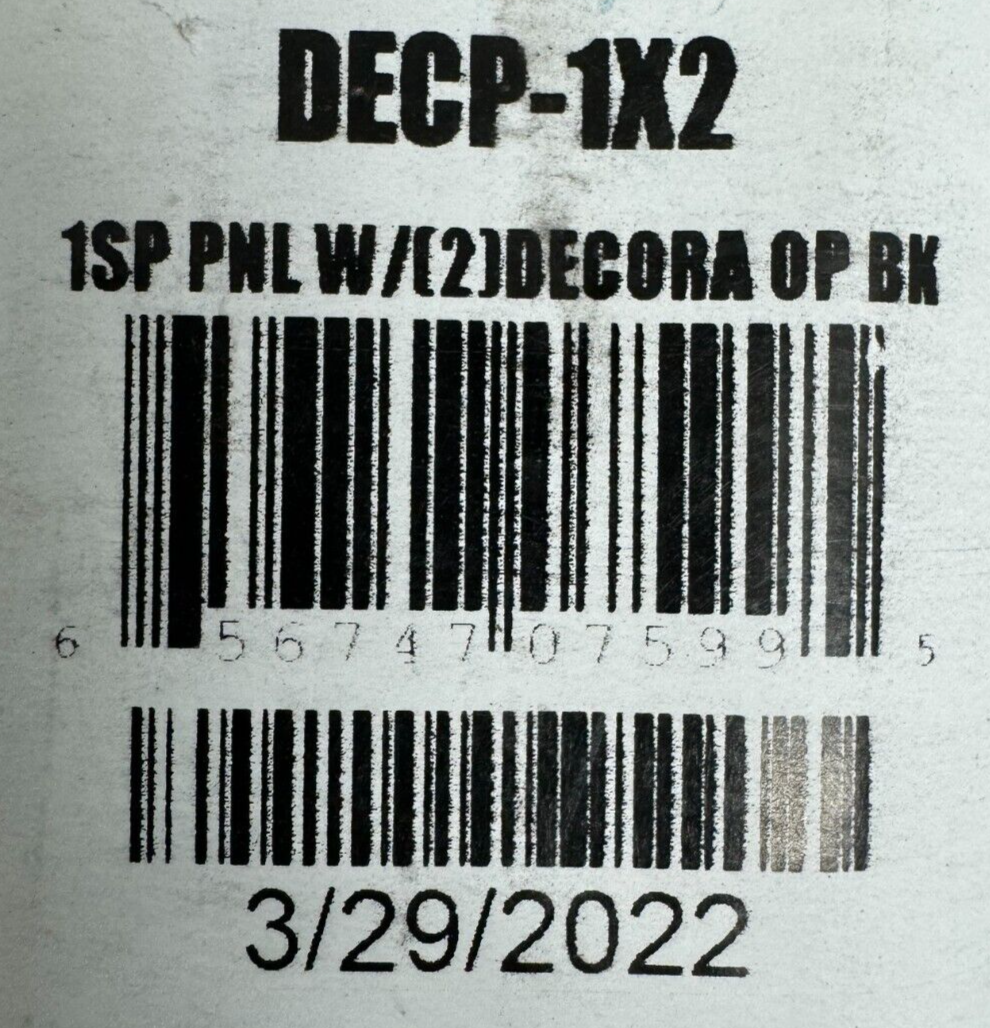 Middle Atlantic DECP-1X2 Decora 1U Panel for (2) Decora Device LOT OF 3