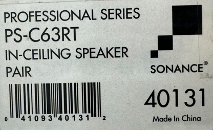 Sonance PS-C63RT Professional Series In-Ceiling Speakers NEW (Pair)