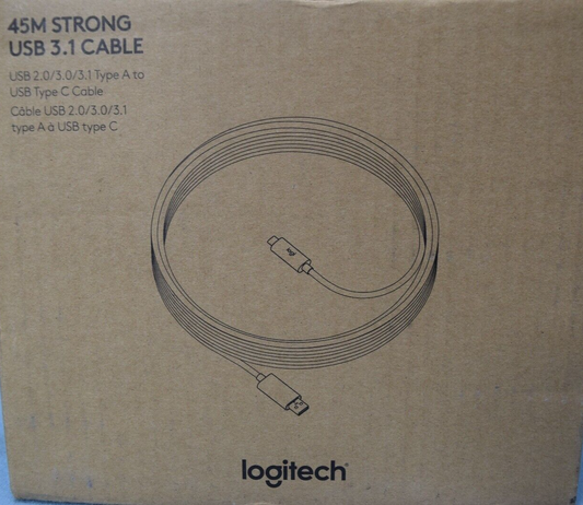 Logitech 45M Strong USB 2.0/3.0/3.1 Type A to USB Type-C Cable P/N 939-001805