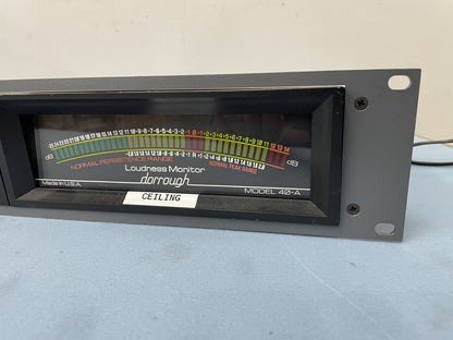 Rack Mounted PAIR of Dorrough 40-A Professional Analog Audio Loudness Meters