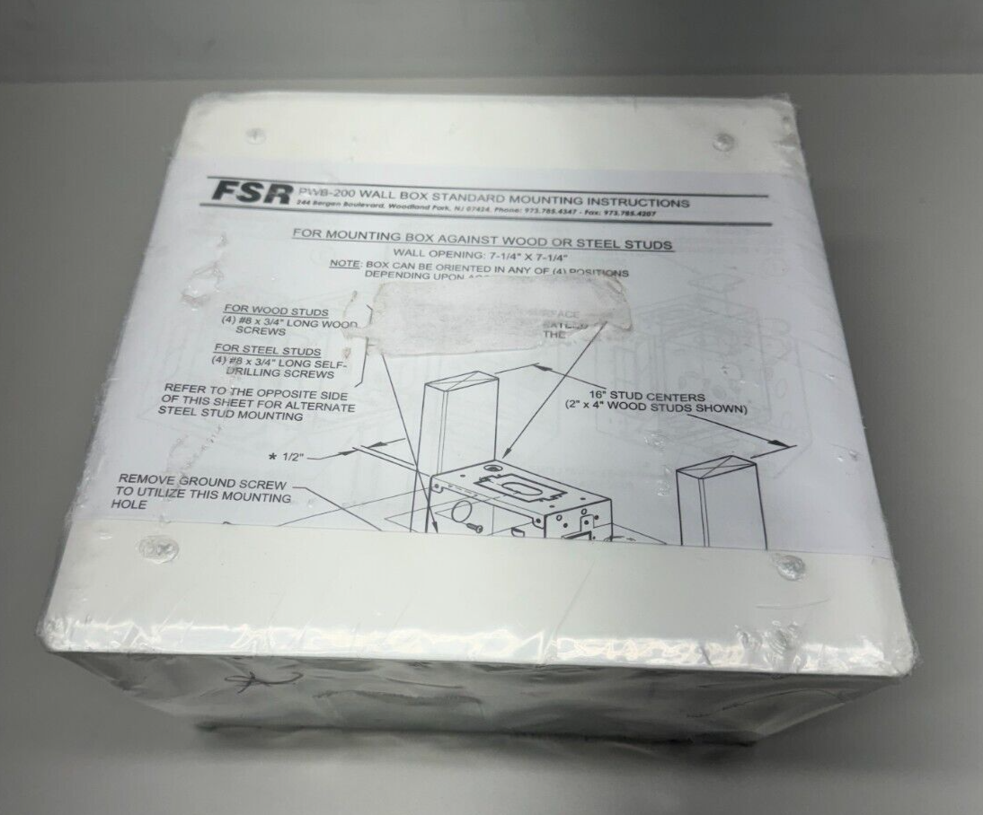 FSR PWB-200 Plasma/Flat Panel Display Wall Box (White)