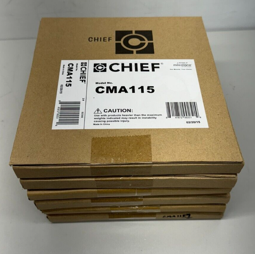 Chief CMA115 6x6" Ceiling Plate with 1.5" NPT Opening (Black) LOT OF 6