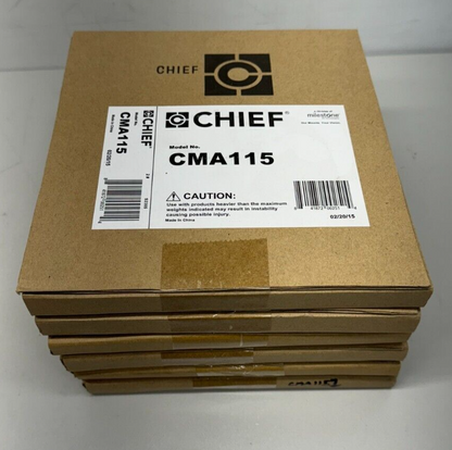 Chief CMA115 6x6" Ceiling Plate with 1.5" NPT Opening (Black) LOT OF 6