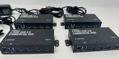 Liberty AV DL-4USB-PHUB TeamUp+ Series 4 Port Powered USB 3.0 Hub LOT OF 4