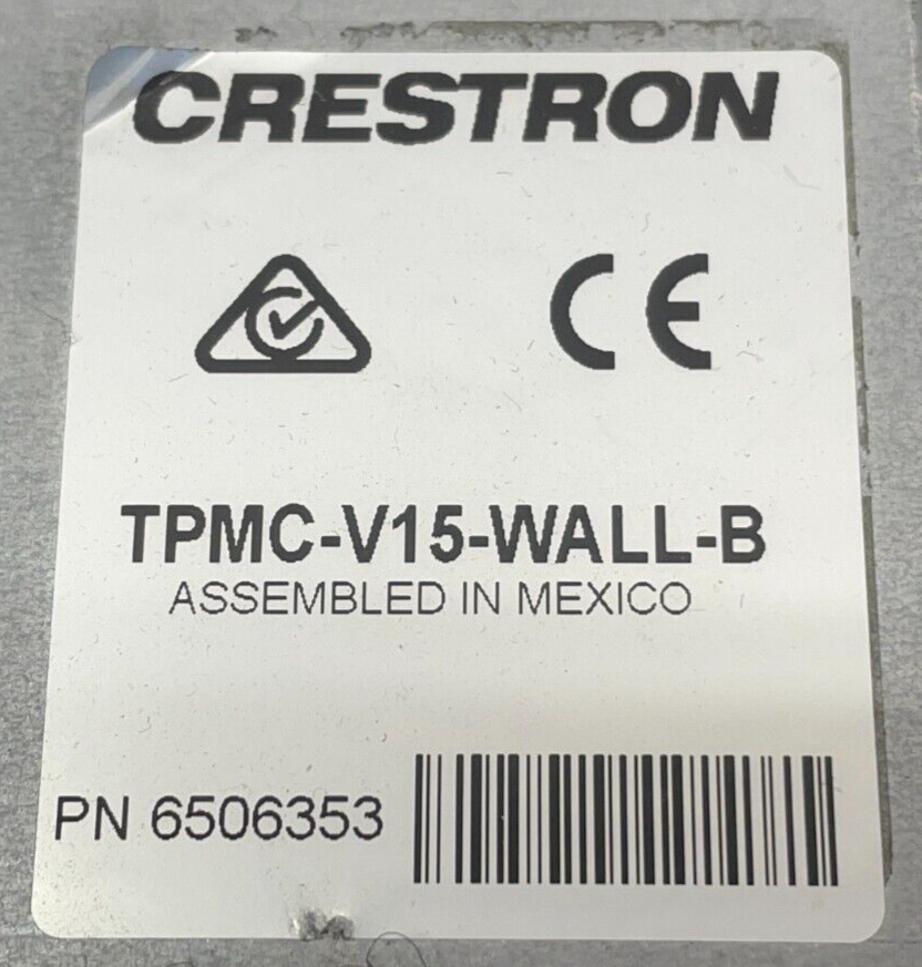 Crestron TPMC-V15-WALL-B V-Panel Integrated 15” Wall Mount HD Touch Screen