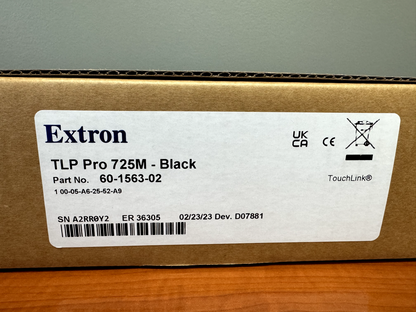 Extron TLP Pro 725M Black 7" Wall Mount TouchLink Pro Touchpanel 60-1563-02 NEW