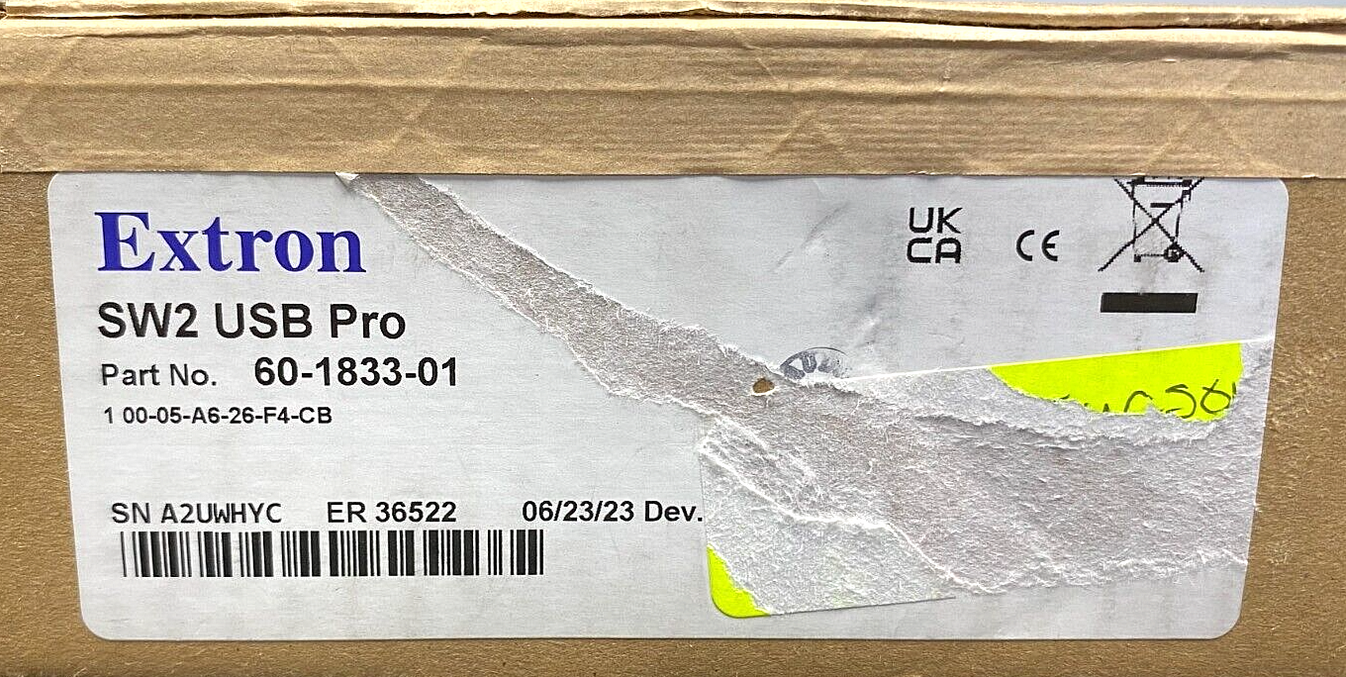 Extron SW2 USB Pro Switcher (60-1833-01) – LPAV