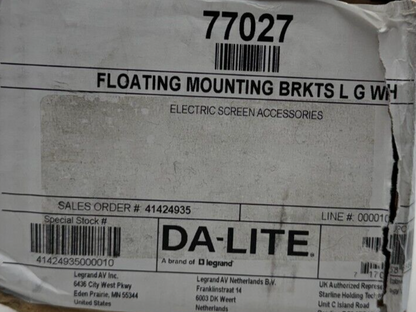 Da-Lite 77027 White Floating Mounting Bracket