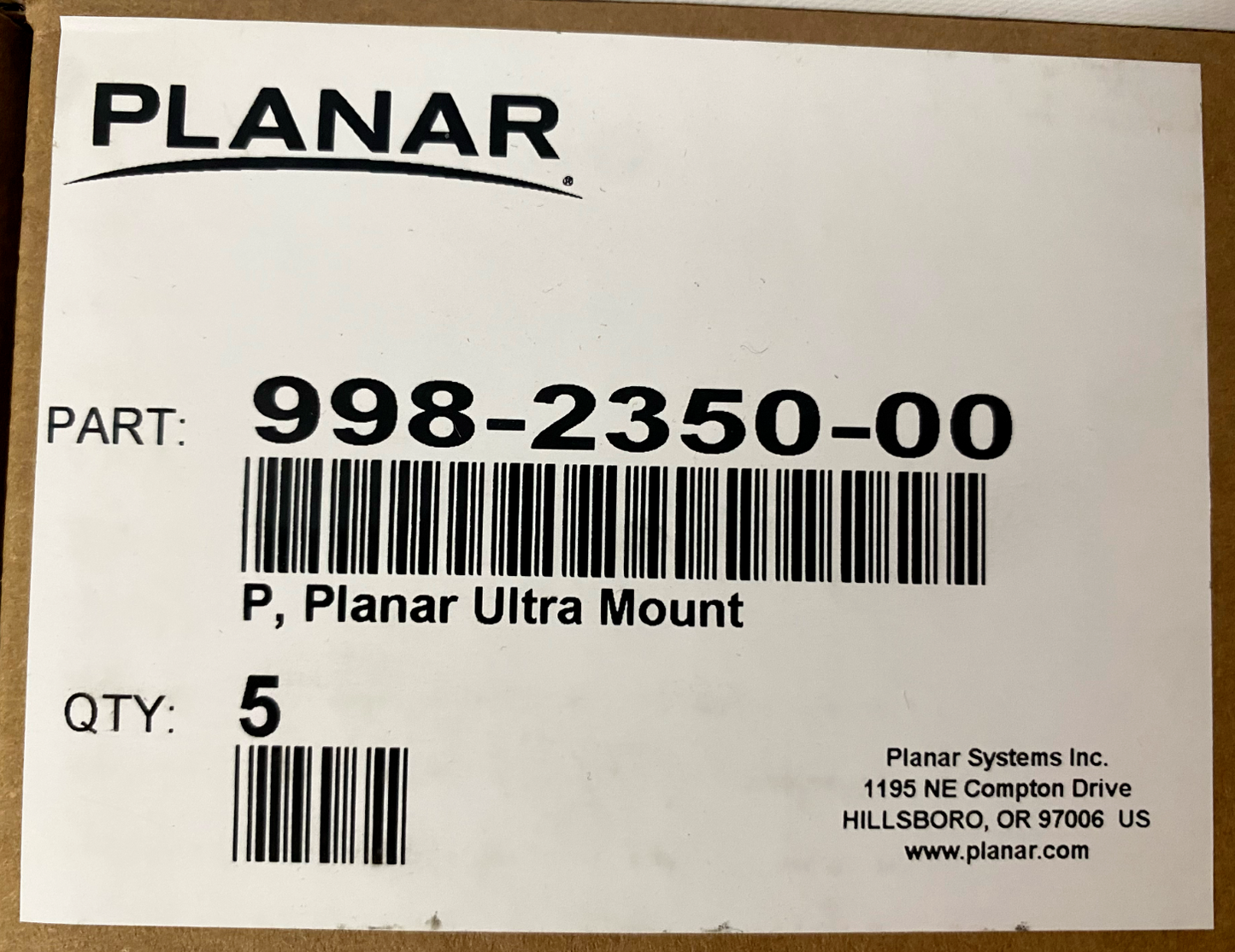 Planar 998-2350-00 Ultra Mount (5 Units in Box)