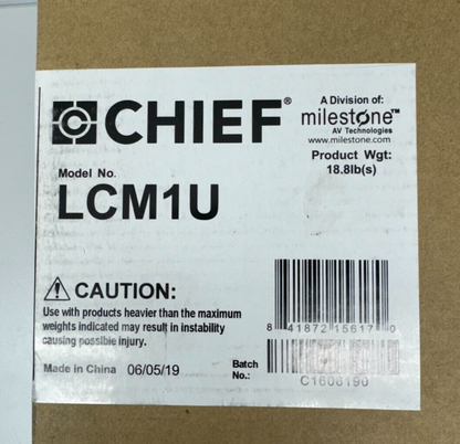 Chief LCM1U FUSION Large Flat Panel Ceiling Mount (Black)