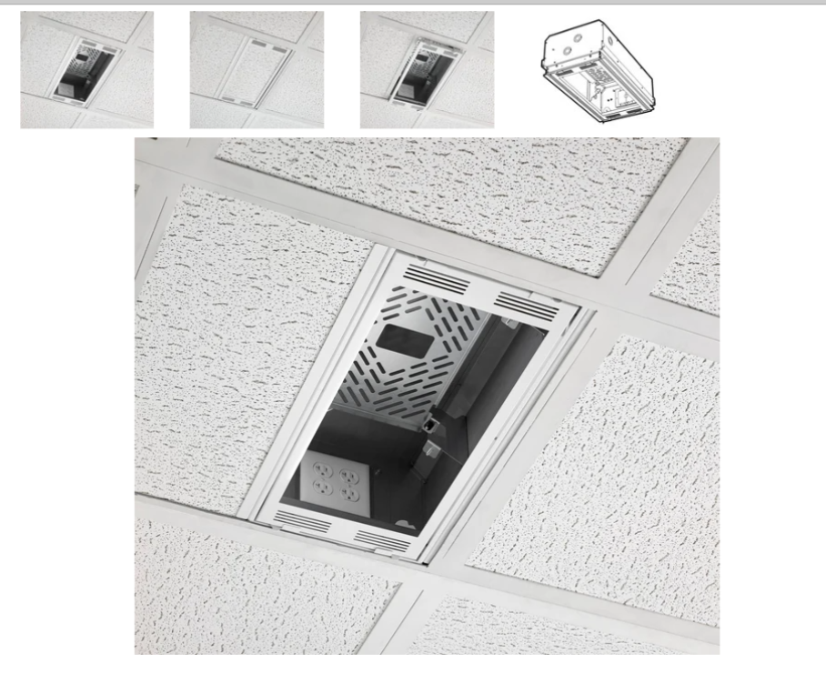 Chief CMS491 Above Suspended Ceiling Plenum-Rated 1'x2' Storage Box / Enclosure