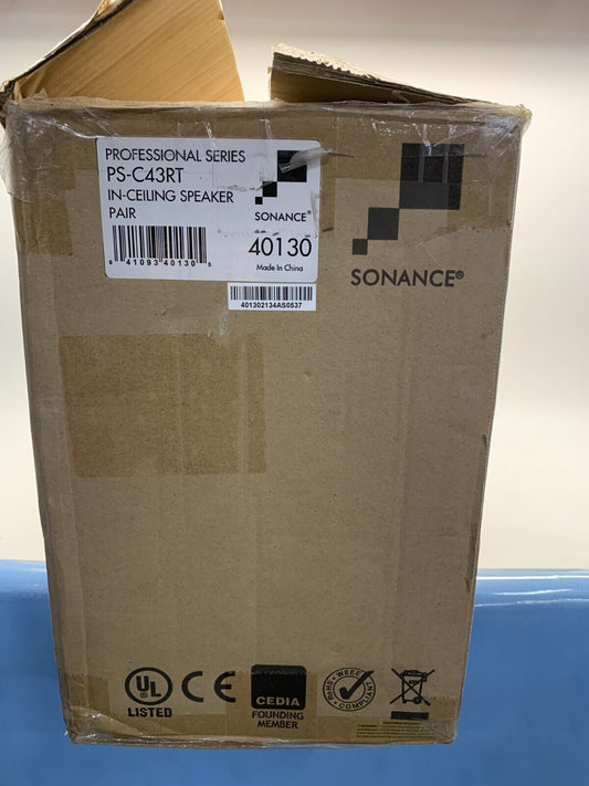 Sonance PS-C43RT  4" In Ceiling Speaker Pair  70V/100V/ 8 Ohm (40130)