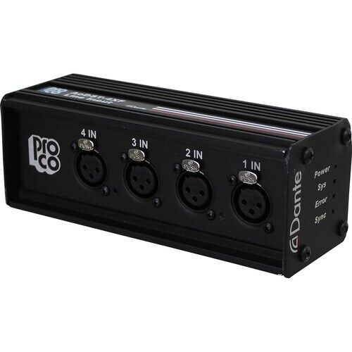 ProCo Sound Pro Co Dante DropBox AoDST-4XF 4-Channel Pro Audio Input Drop Box