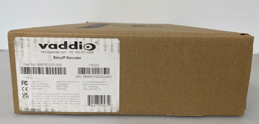 Vaddio EasyIP Decoder 999-60210-000