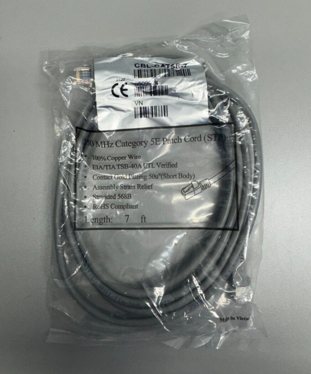 Crestron CBL-CAT5E-7  CAT5e Cable, RJ45-to-RJ45, Gray, 7ft 6509924 LOT OF 12