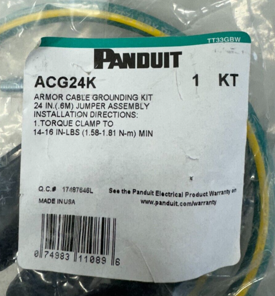 Panduit ACG24K StructuredGround Armored Cable Grounding Kit LOT OF 3