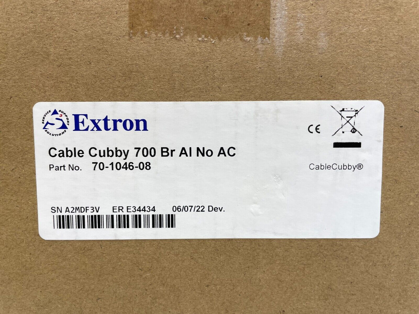 Extron Cable Cubby 700 Brushed Aluminum No AC 70-1046-08