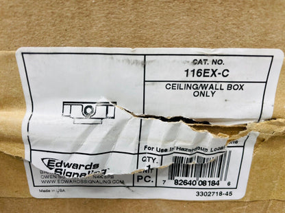 Edwards Signaling 116EX-C Ceiling/Wall Box