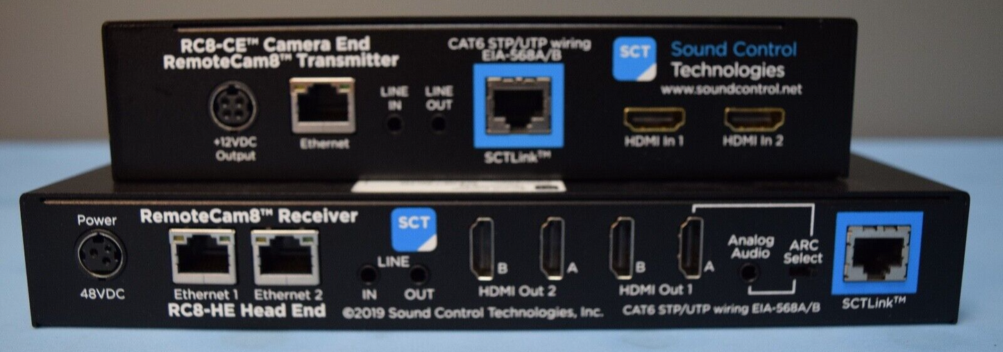 Sound Control Technologies RC8-CE RemoteCam8 Transmitter & RC8-HE Head End