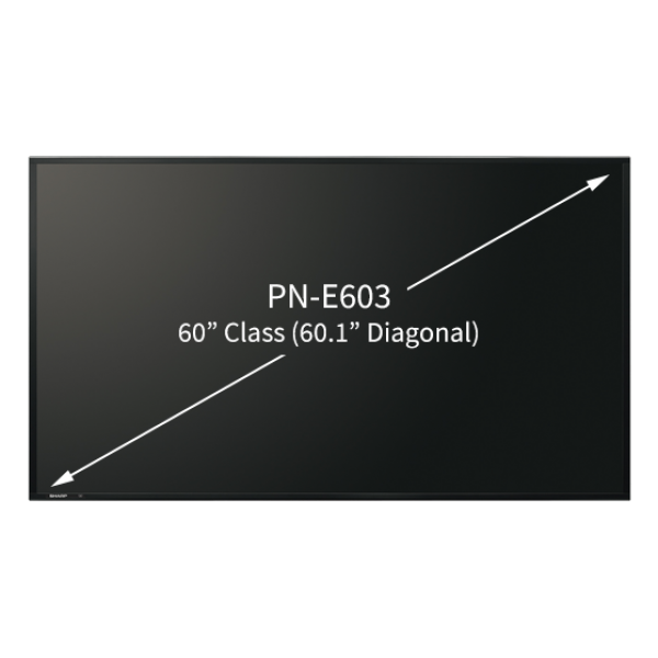 Sharp PN-E603 Full HD 60" Thin Professional Digital Signage LED Display/Monitor