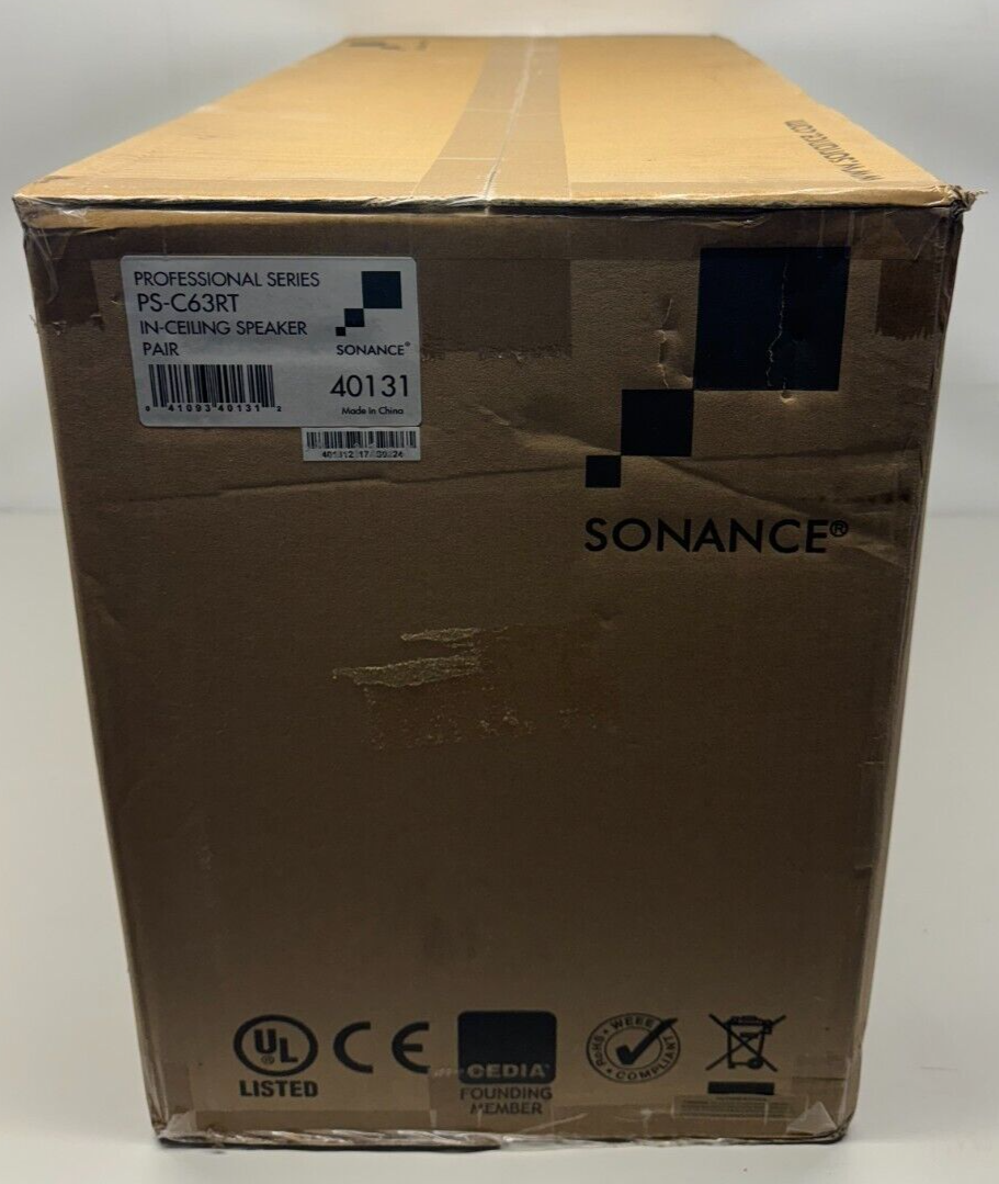 Sonance PS-C63RT Professional Series In-Ceiling Speakers NEW (Pair)