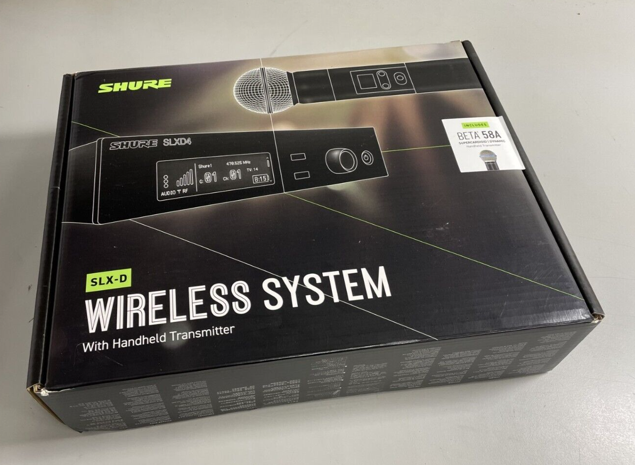 Shure SLX-D Digital Wireless Microphone System w/ Beta 58A Handheld Transmitter