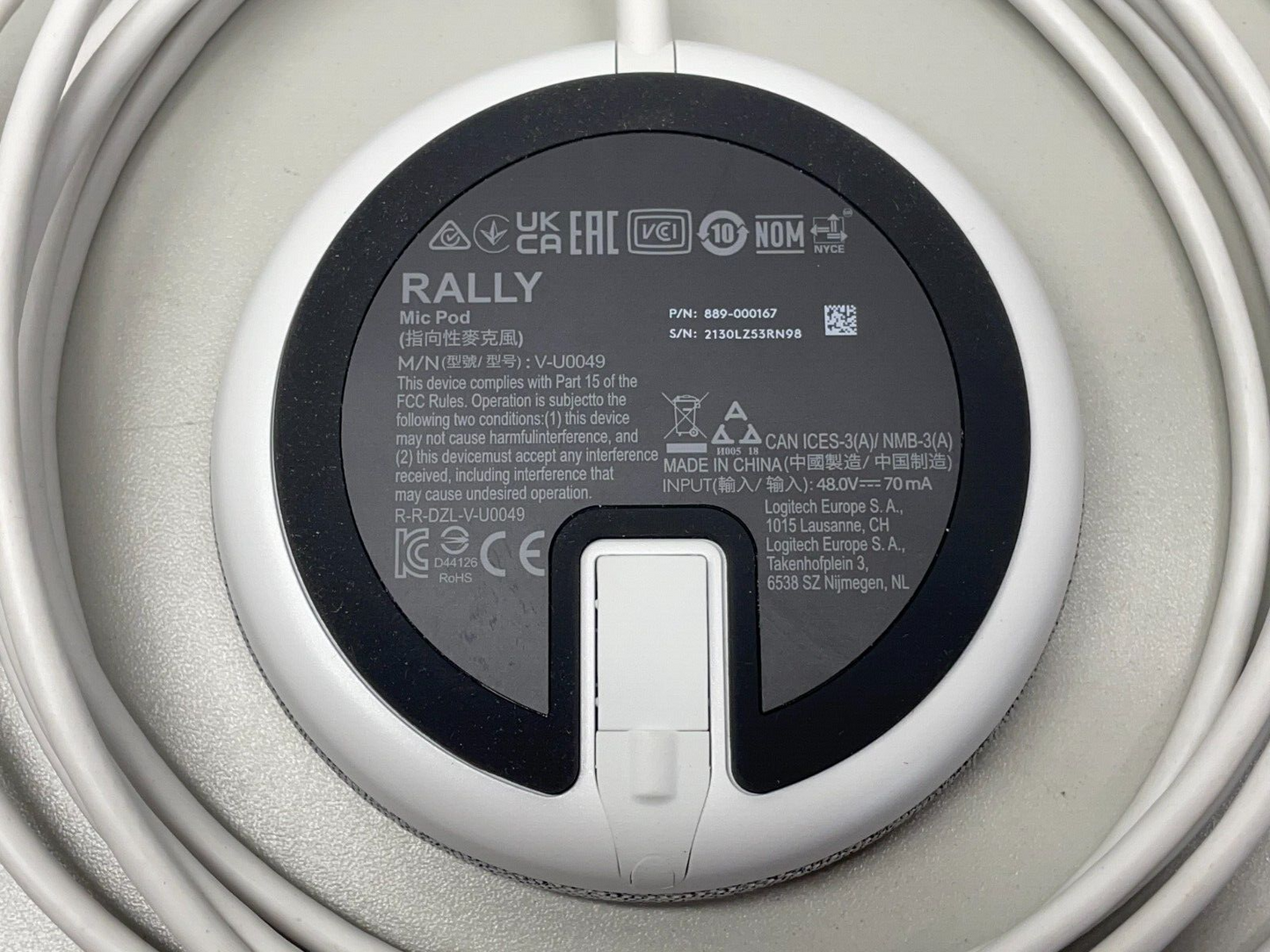 Logitech Rally V-U0049 Mic Pod Modular Microphone with RightSound – LPAV